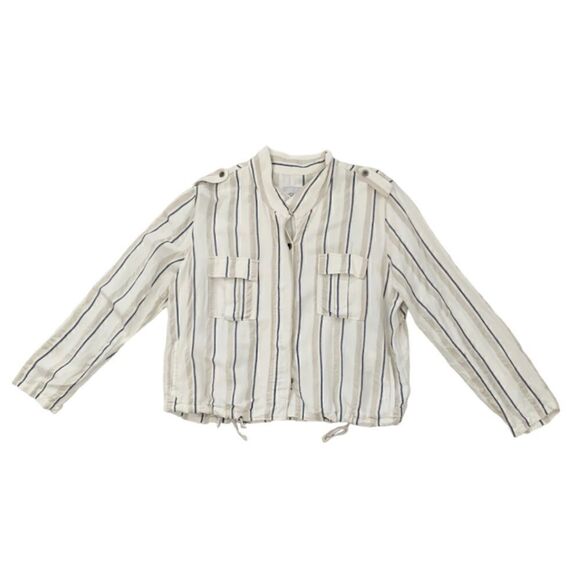 Rails Rowen Coco Stripe Linen Jacket Large - Picture 4 of 10